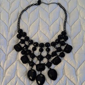Elegant Black Statement Necklace